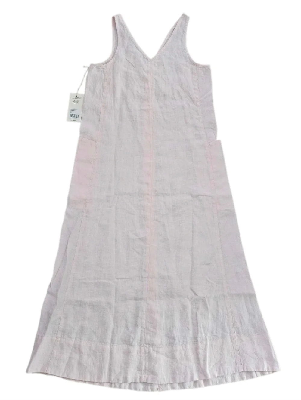 Mate The Label Organic Linen Button Front Dress In Opal - Picture 3 of 8